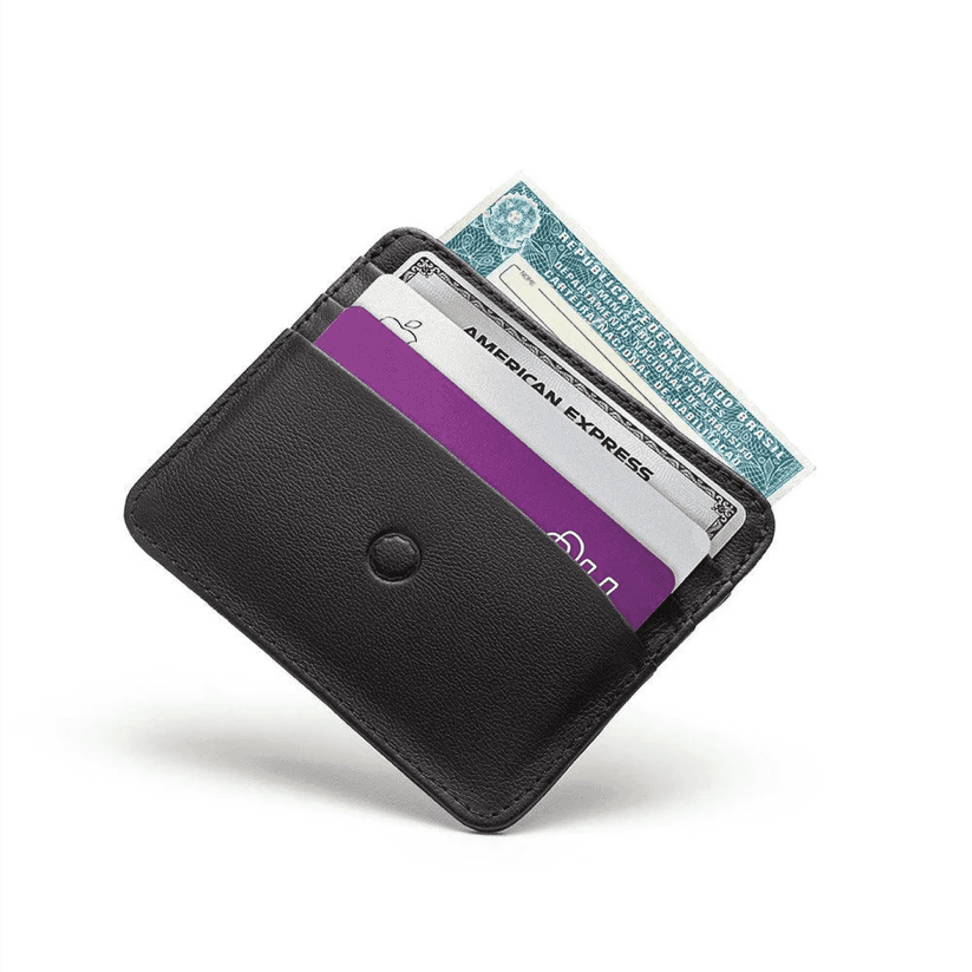 Ultra-Thin Genuine Leather Minimalist Wallet | 6 Card Slots