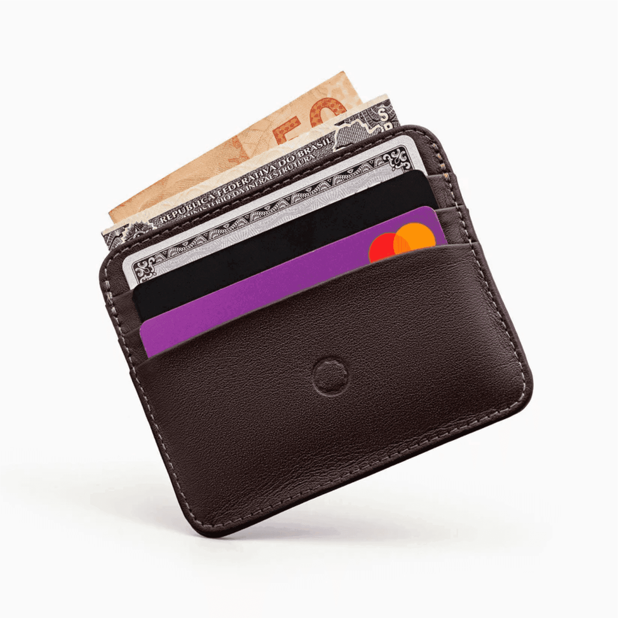 Ultra-Thin Genuine Leather Minimalist Wallet | 6 Card Slots